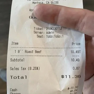 Sales tax on a cold sub? Maybe they toasted the bread? first time I seen that.