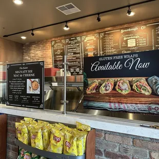 the inside of the restaurant