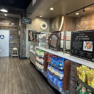 the inside of the store