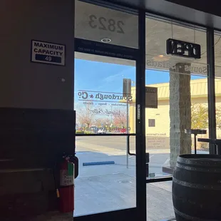the entrance to the store
