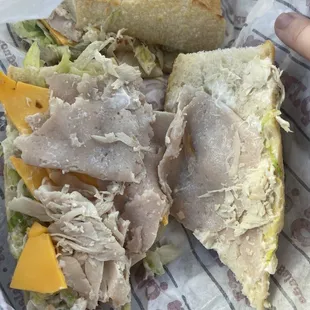 3. Turkey Sandwich with mystery meat