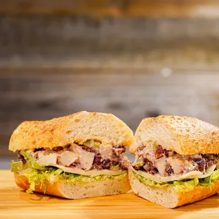 a cut in half sandwich