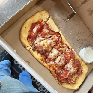 flat bread, super thin and small portion