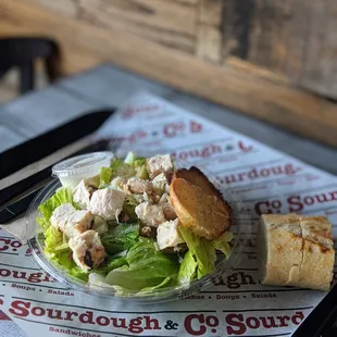 chicken salad and bread