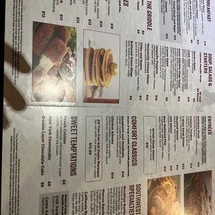 Sourdough menu