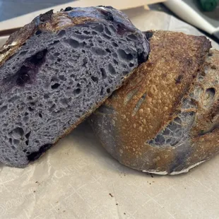 Blueberry lemon, sorrel artisan sourdough