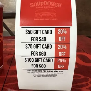 Gift card promo - Jan 2025