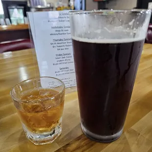 Beer and bourbon