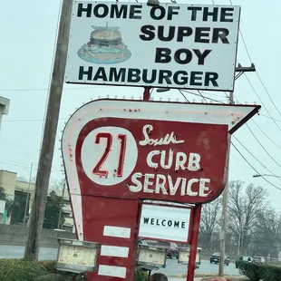 Sign of the restaurant