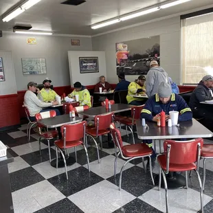 people sitting at tables