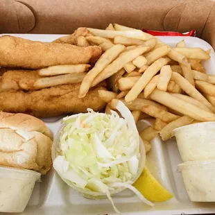 Fried Trout Plate (Cod Filet) Awesome