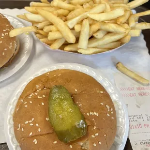 Cheeseburger and Large Fries