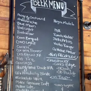 the menu