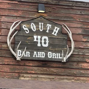 a sign on the side of a building