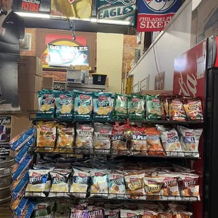 Here's brand snacks My favorite BarBq chips