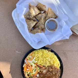 Samoosas and Durban Chicken Curry