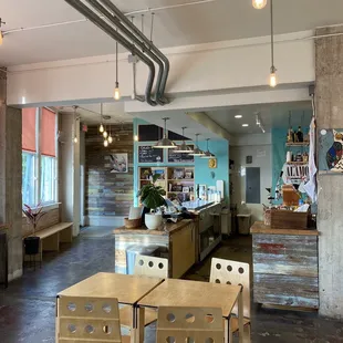 the interior of the shop