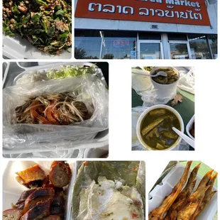 a variety of food items