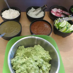 Great guacamole and salsa