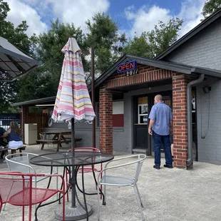 a man standing outside