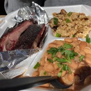 St. Louis Style Pork Spareribs/Loaded Tater Tot Casserole/ South Borracho Beans