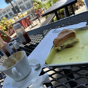 Pier 40 croissant sandwich and a beautiful cup of Cappuccino... sandwiches, pizzas rock here too!! Stopping before that giants game !