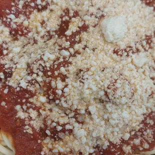 Kids spaghetti with 3 pieces meatball