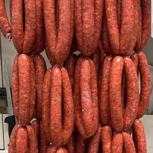 a bunch of sausages