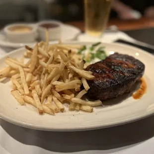 NY steak with French fries. Excellent as usual