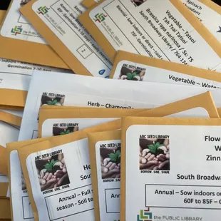 Checked out seeds with my library card!