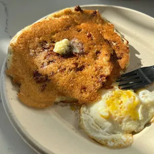 Pancakes and egg
