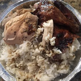 Baked chicken platter for $7!  They also come with beans but I didn't get them.