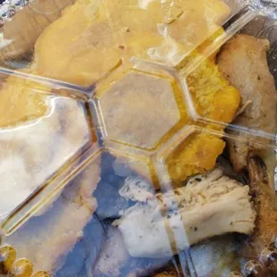 Oven chicken con Tostones-