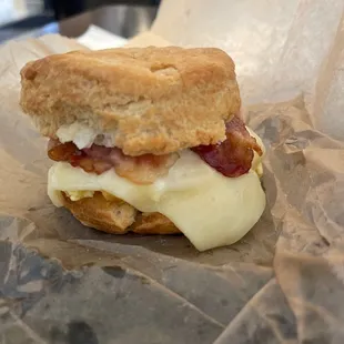 Bacon Egg Buttery Country Biscuit with bacon and egg