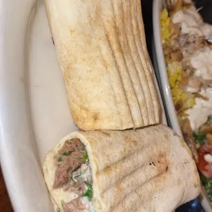 Lamb Kabob Pita Roll Up