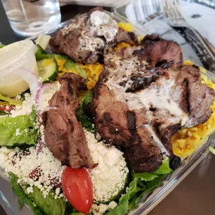 Lamb Shish Kabob Plate