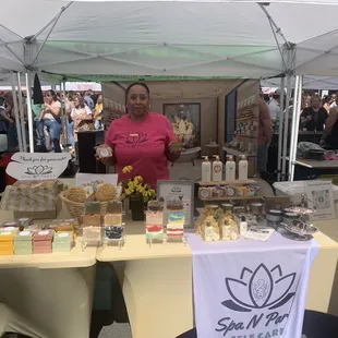 Thomasina featuring her products made by herself and her daughter Tamara