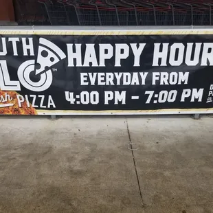 Your $10 pizza during Happy Hour also comes with two beers or glasses of wine!  Dine in only.