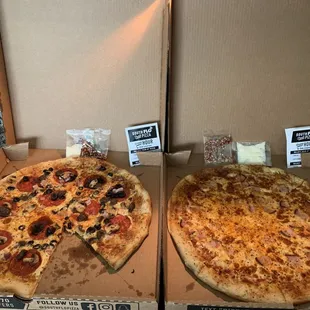 Couple quick pizzas from South Flo Pizza (HEB plus)