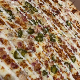 Jalepeno bacon pizza