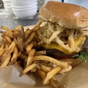 This is the Hickory Burger. Usually ran as a special but we plan to add this to our everyday menu!