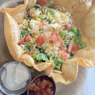 Taco salad served on Tuesdays. Our version of Taco Tuesday!