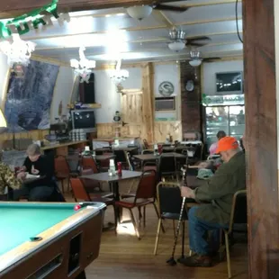 billiards and a pool table