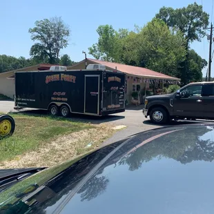 a truck and a trailer