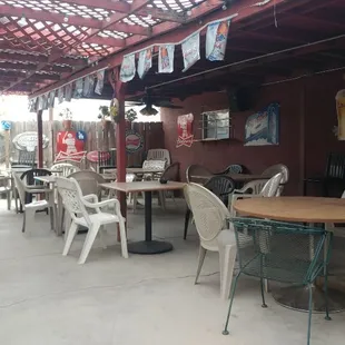 Large spacious outdoor patio....bands on Sundays at 3pm