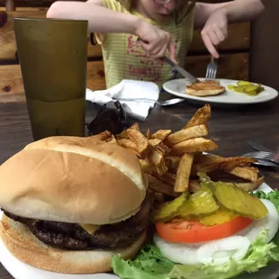 Decent burger, a bit overdone.