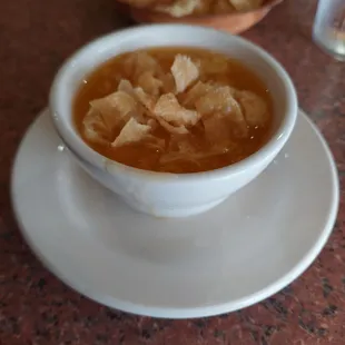 Egg drop soup with noodles