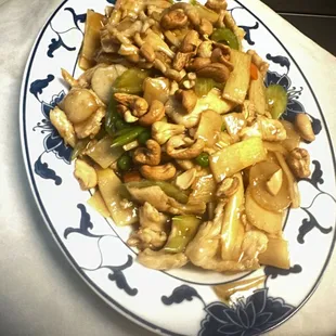 a plate of stir fried vegetables