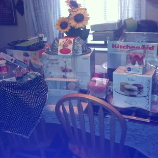 I WON all this at the luncheon yesterday!!