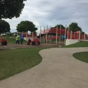 Older, middle, and toddler play grounds